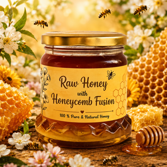Raw Honey With Honeycomb Fusion